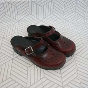 Dansko Plum Mary Jane Slip On Clogs